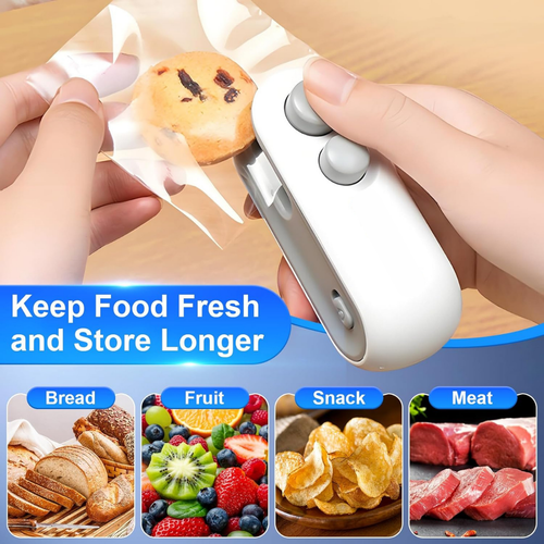2-in-1 Mini Bag Sealer – USB Rechargeable & Long Lasting Battery