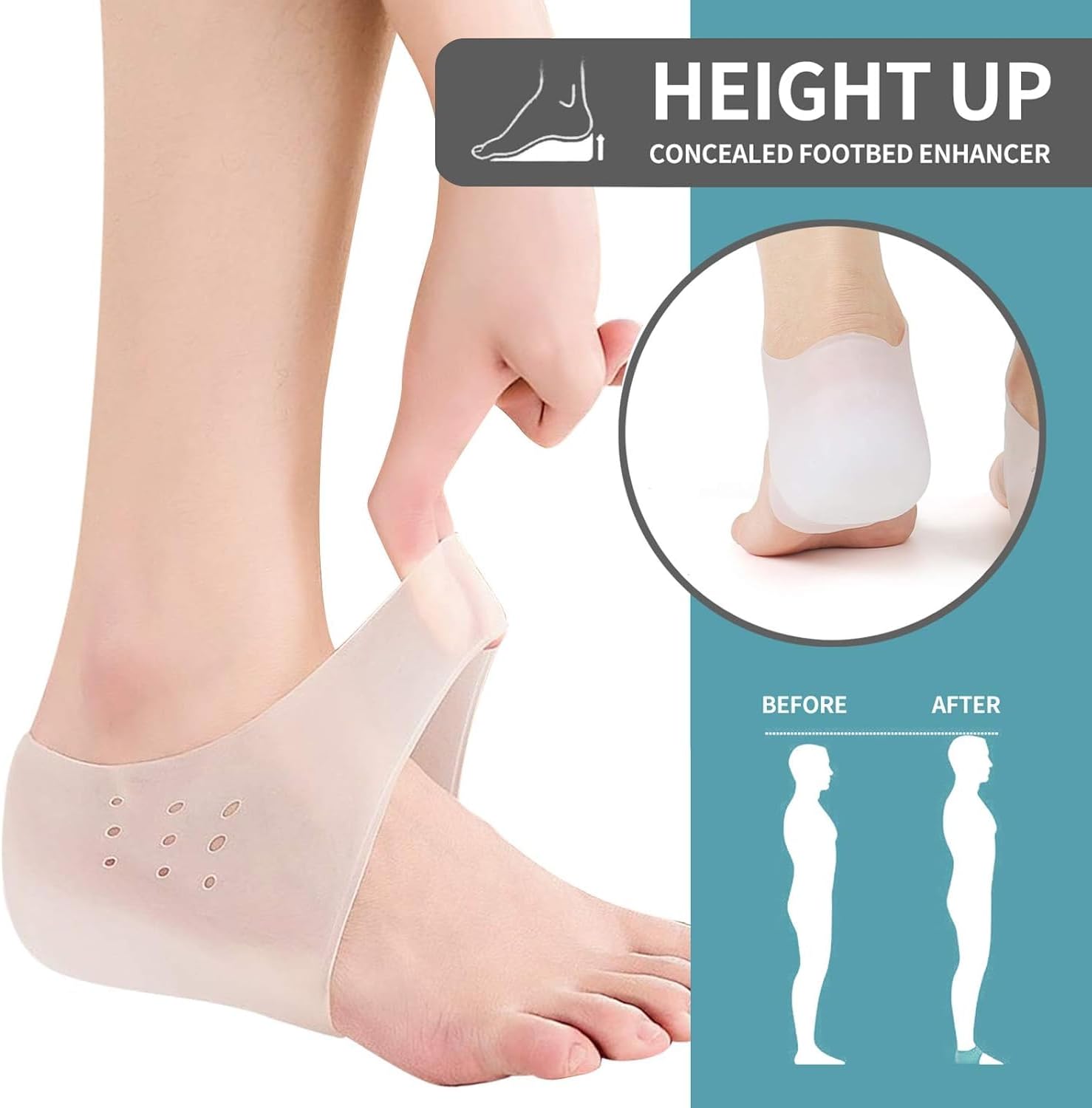 Height Increasing Silicone Insoles