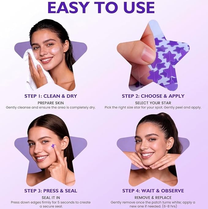 200 PCS Colorful Pimple Patches – Fast Healing Acne Spot Stickers