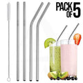 Stainless Steel Straws (Pack of 5)