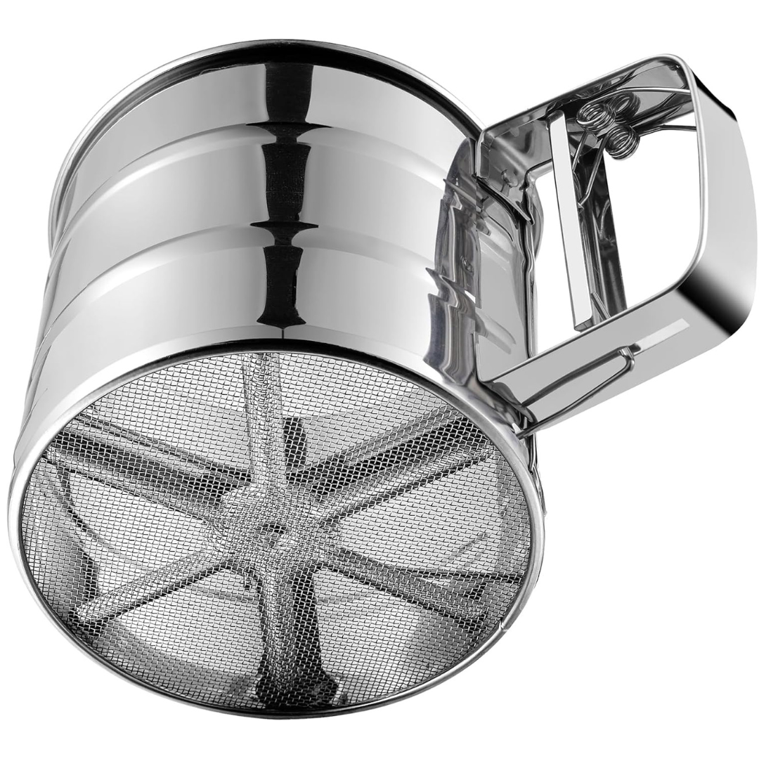 Hand Press Flour Sifter - Soft Rotis & Smooth Dough