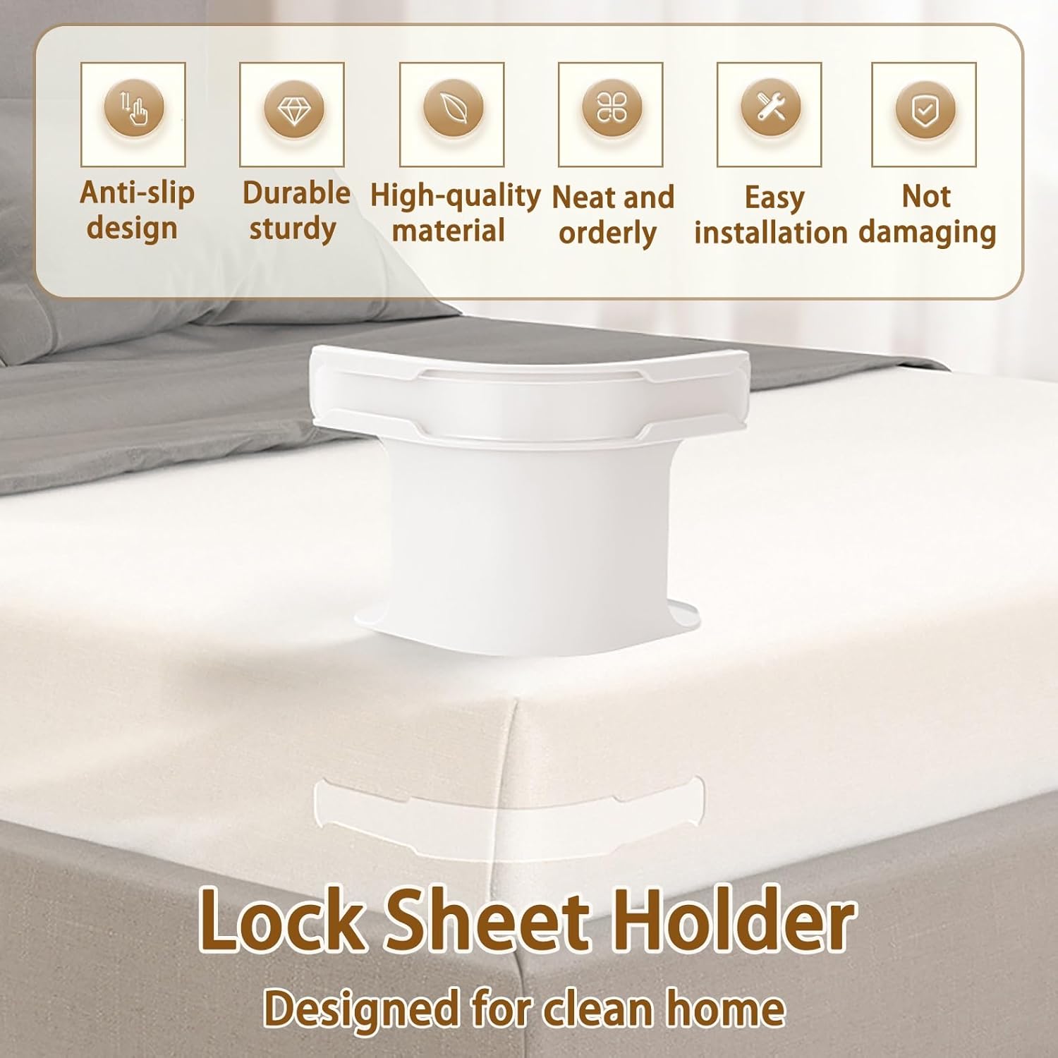 Bedsheet Holder With Strip (Imported)