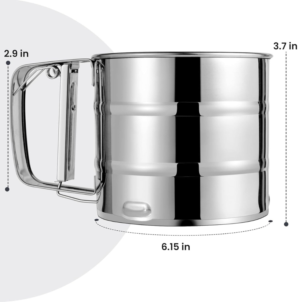 Hand Press Flour Sifter - Soft Rotis & Smooth Dough
