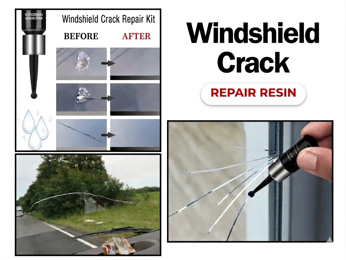 Glass Crack Nano Repair Fluid | For Car Windshield