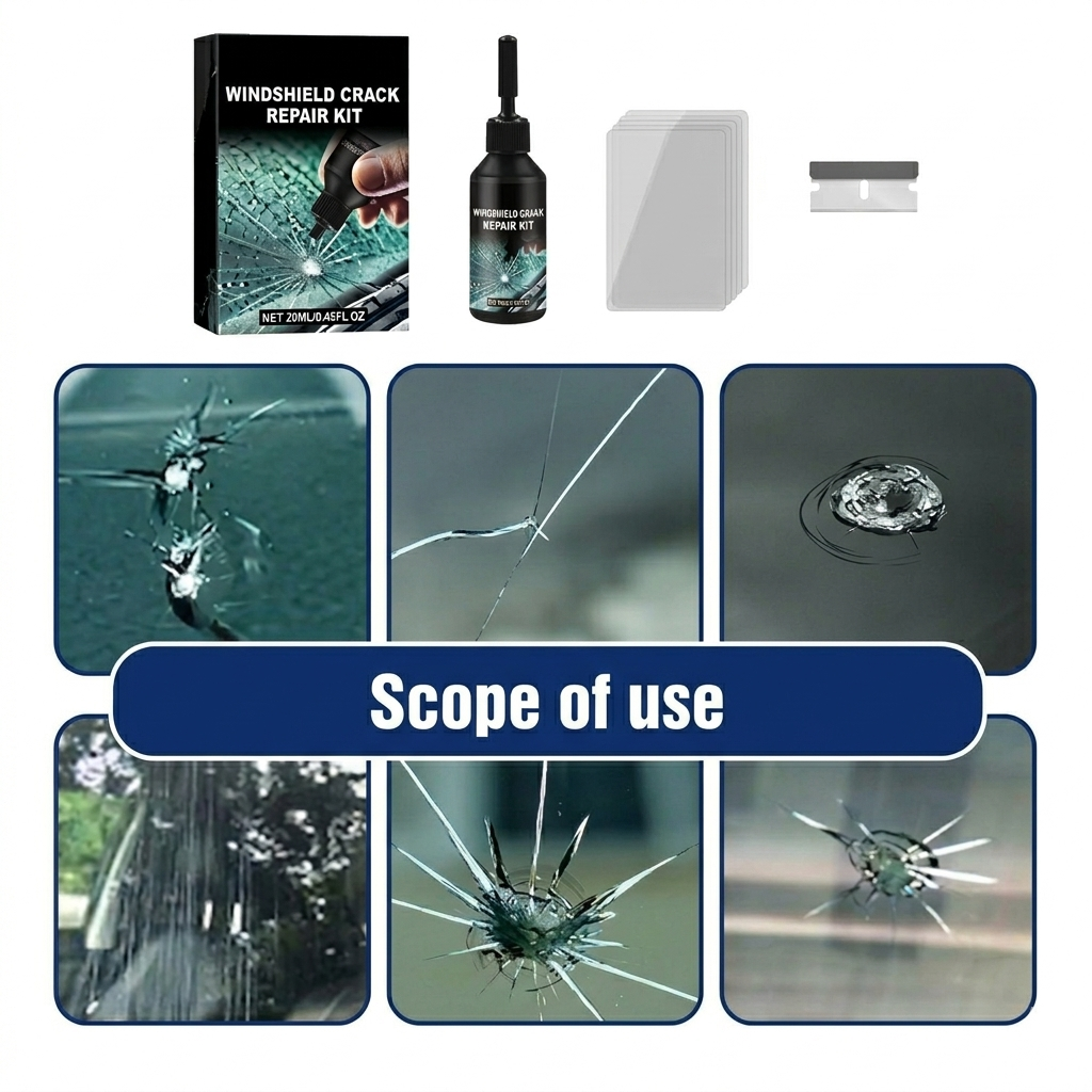 Glass Crack Nano Repair Fluid | For Car Windshield