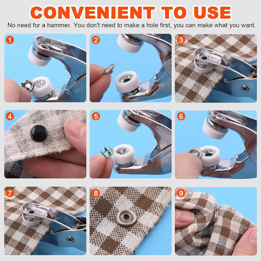 Button Pliers tool kit with buttons