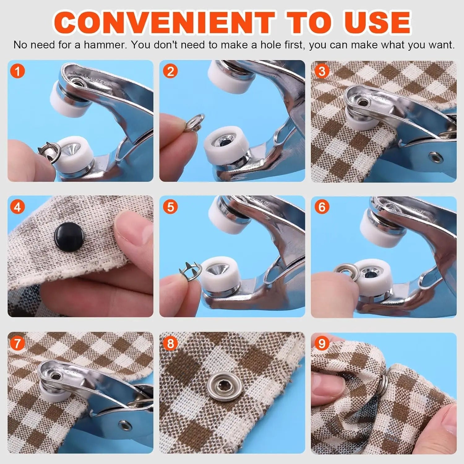 Button Pliers tool kit with buttons