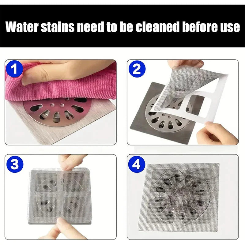 Floor Drain Hair Catcher Sticker 10Pcs