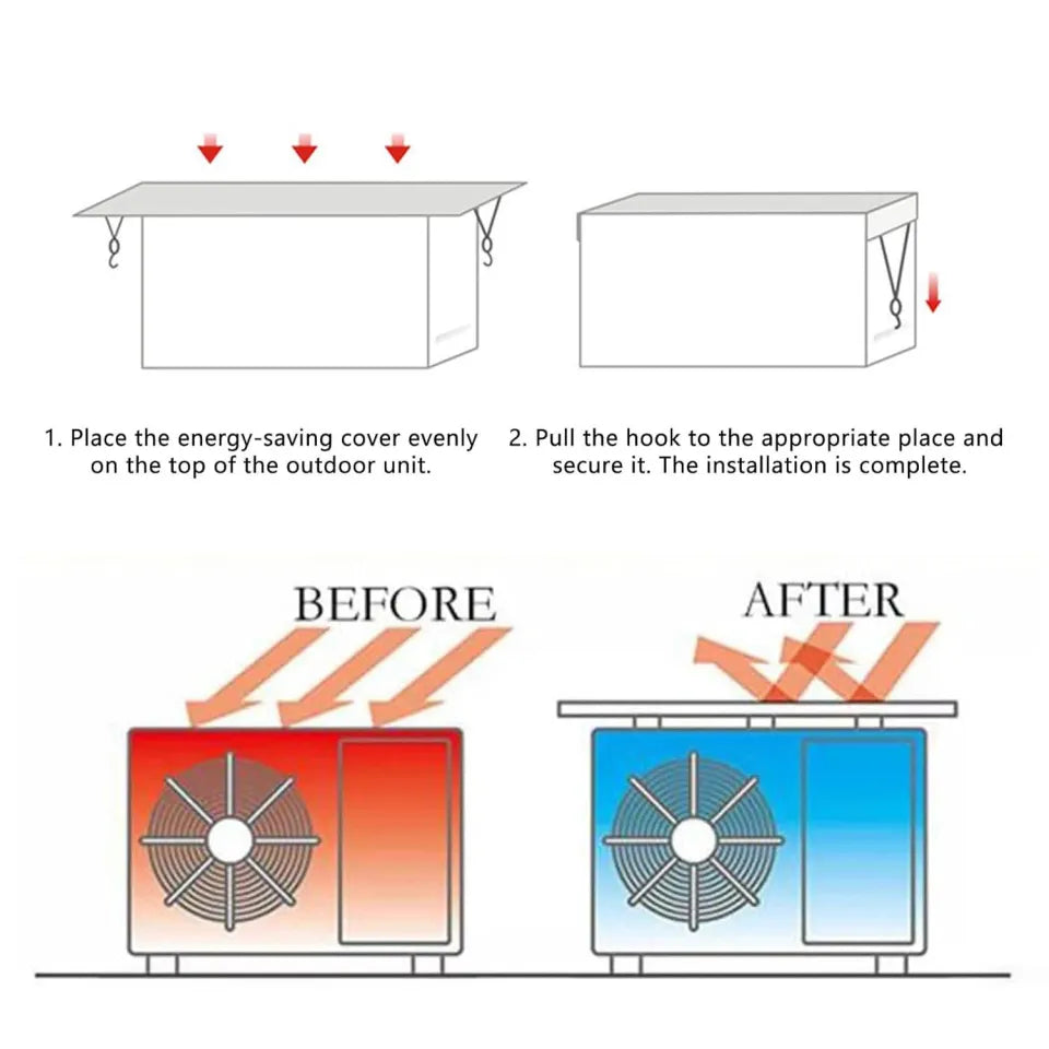 Outdoor AC Cover with Adjustable Straps