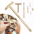 Brass Mini Hammer Screwdriver Set