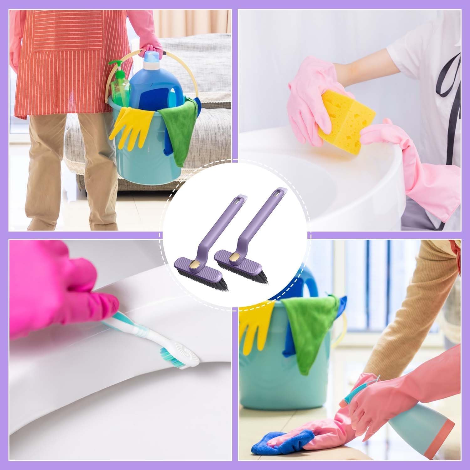 “2-in-1 Multipurpose  rotating cleaning brush”