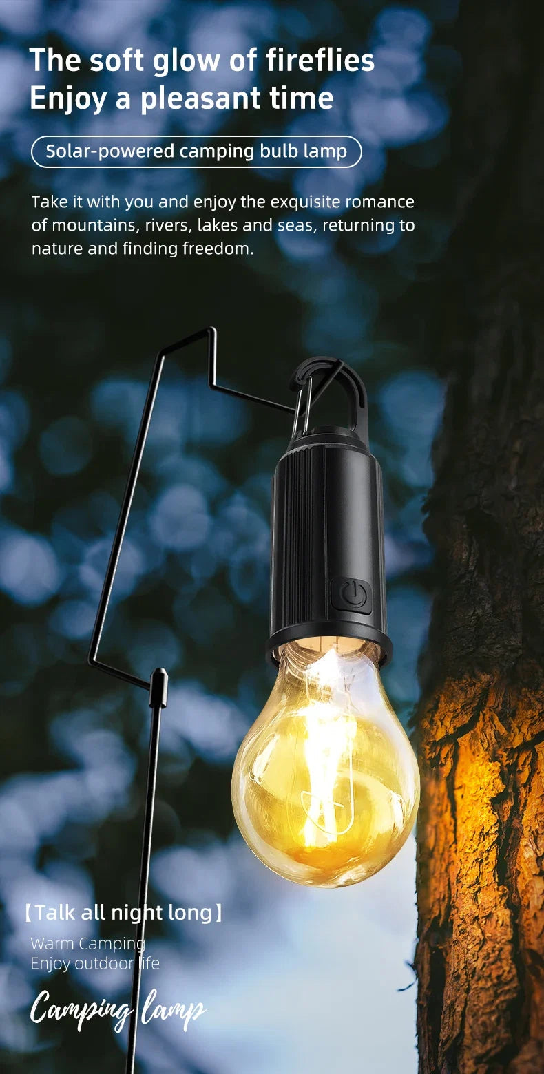 Solar LED Hanging Bulb Light