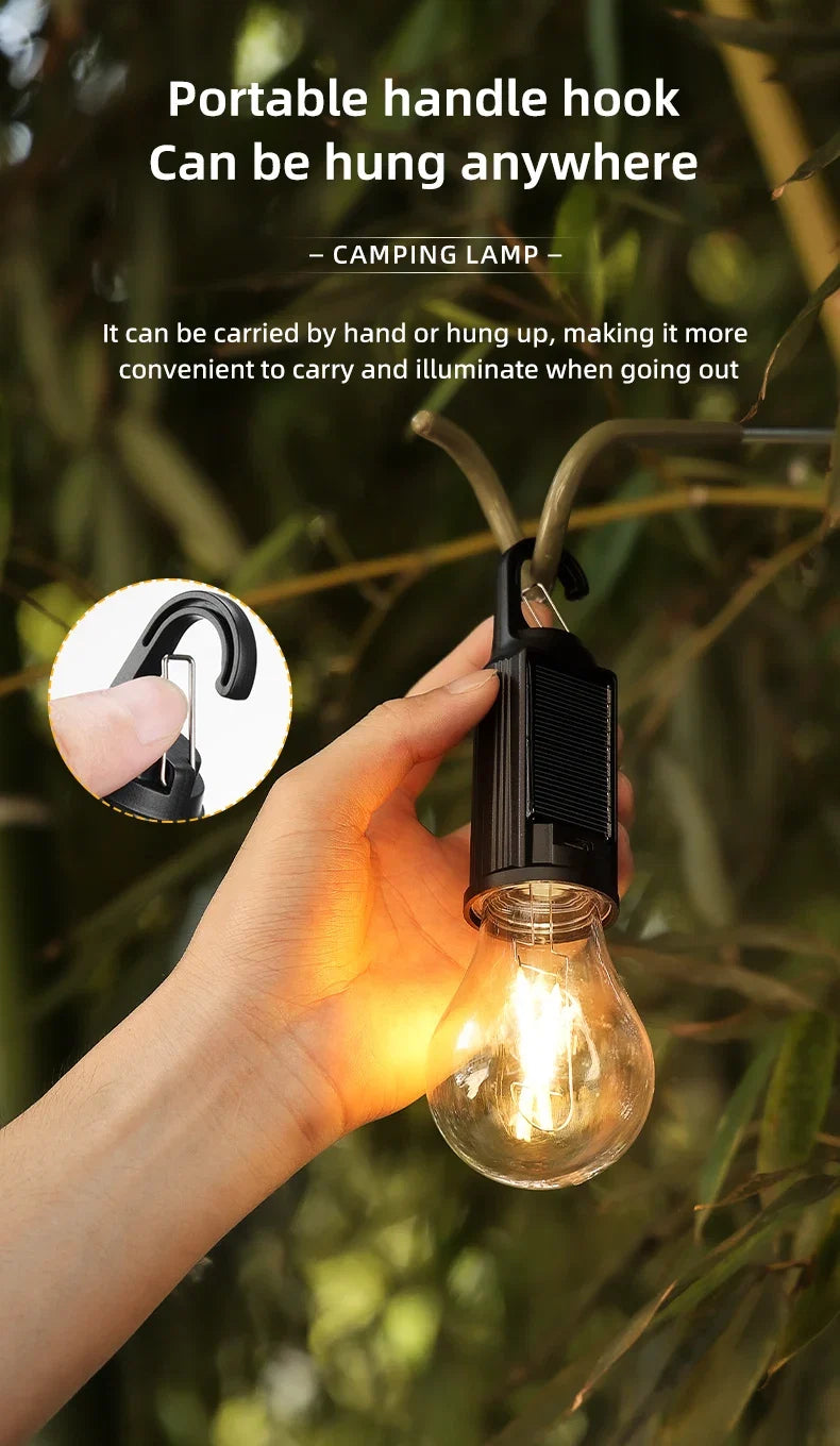 Solar LED Hanging Bulb Light